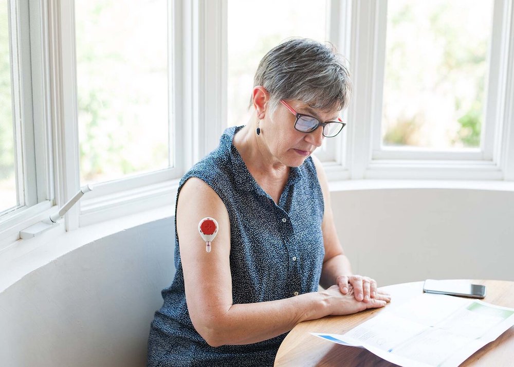 Tasso blood test patch on arm
