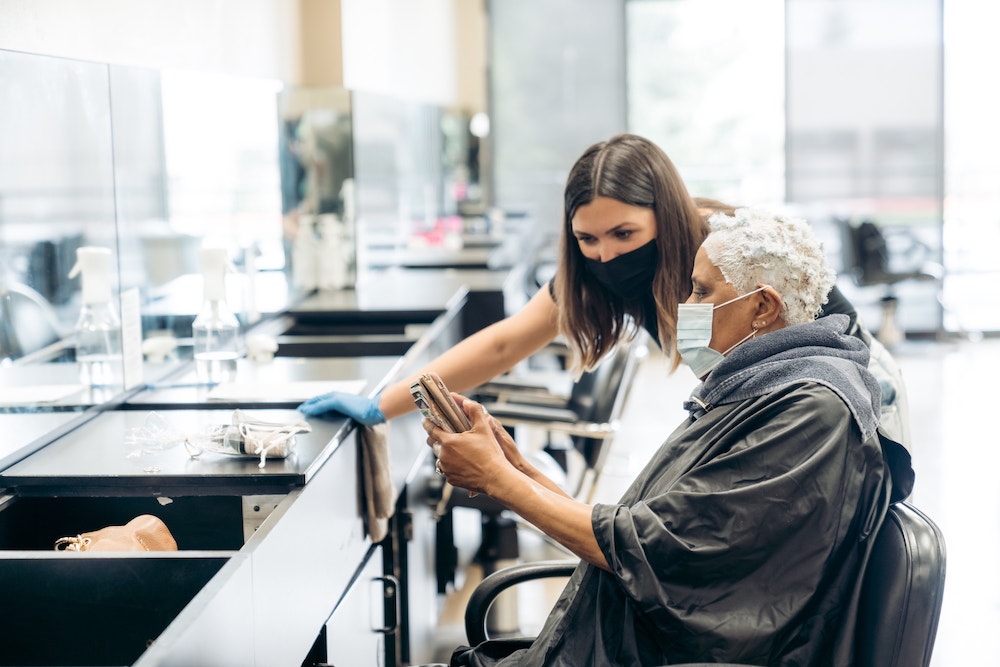 Zenoti Shelter Days series, person with hair stylist