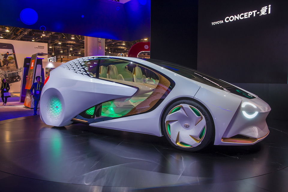 futuristic toyota concept vehicle