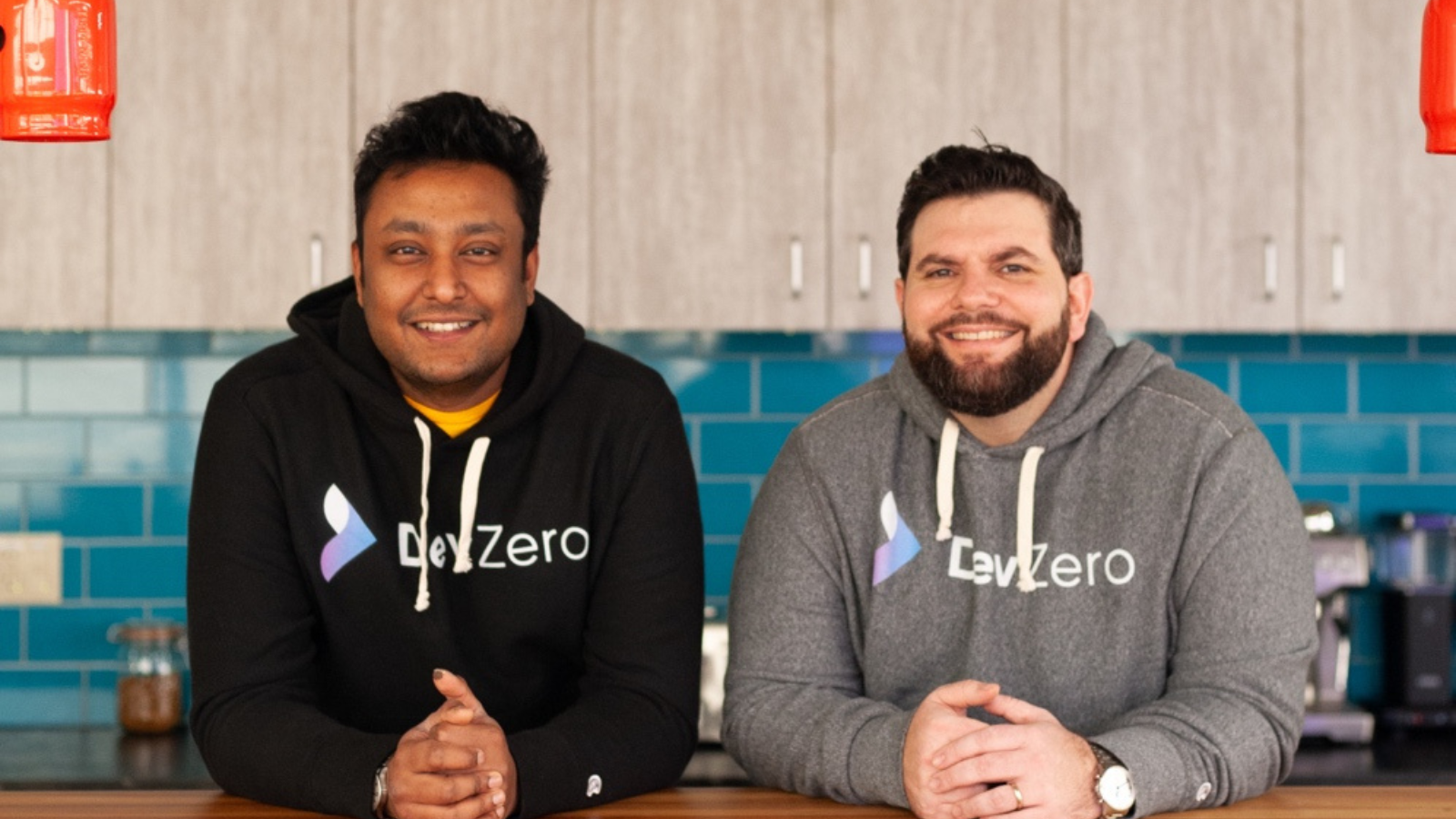DevZero co-founders Debo Ray (left) and Rob Fletcher (right) pose for a photo
