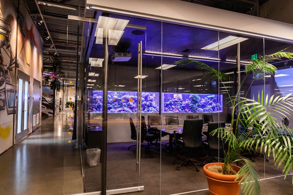 digital control office aquarium