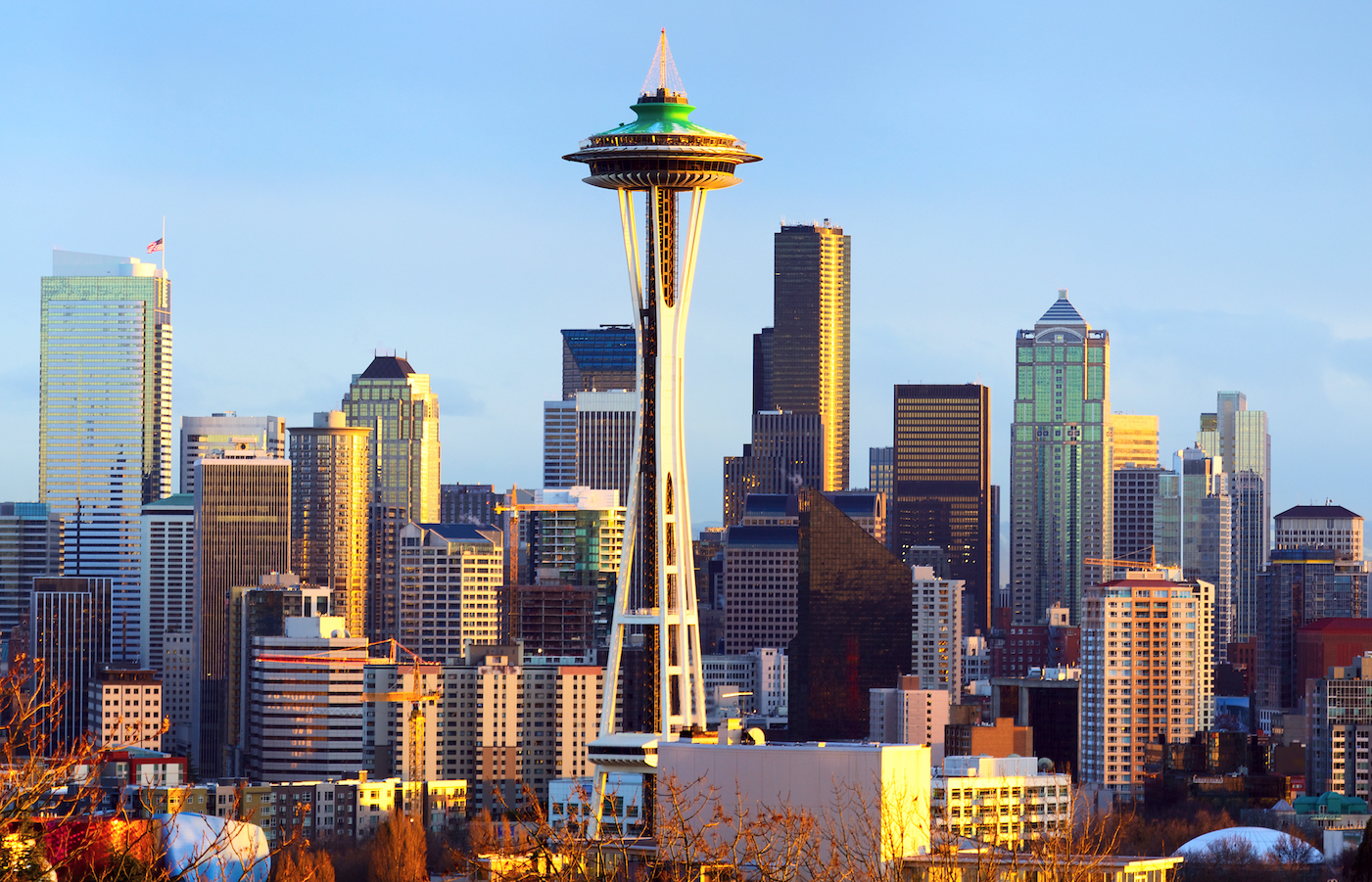 A photo of the Seattle Skyline.