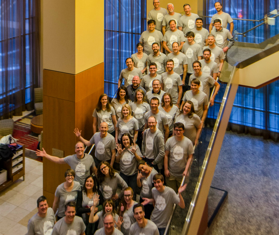 seek team on the stairs seattle iiot startup