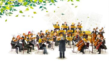 Illustration of a symphony orchestra