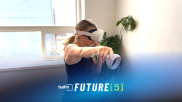 A FocusVR user taking a virtual boxing class.