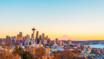 Seattle’s skyline at dusk